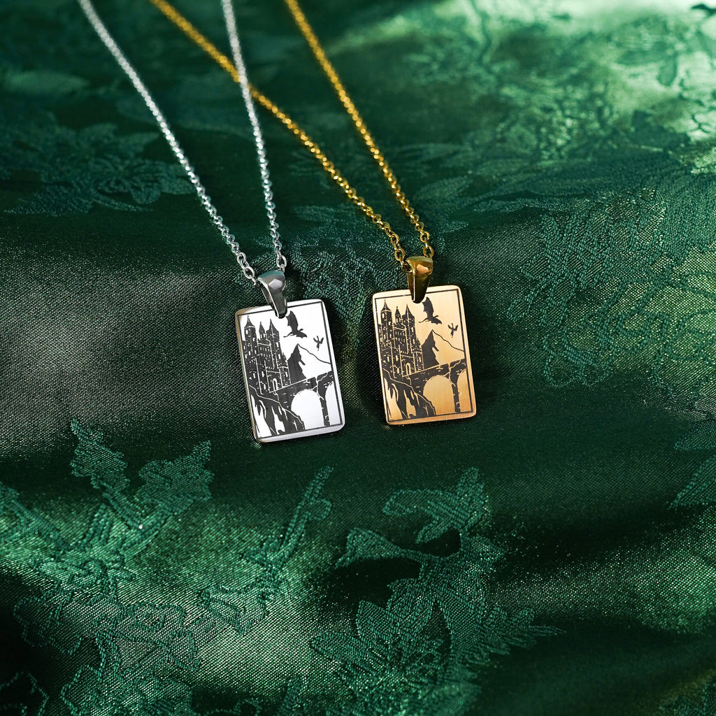 The "Dragon War College" Rectangle Location Necklace