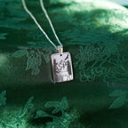 The "Stag And Eagle" Rectangle Location Necklace