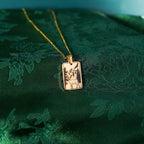 The "Stag And Eagle" Rectangle Location Necklace
