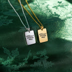 The "Probably Reading Smut" Rectangle Necklace