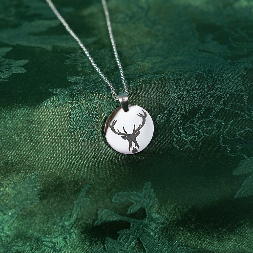The "Stag & Flame" Circle Necklace