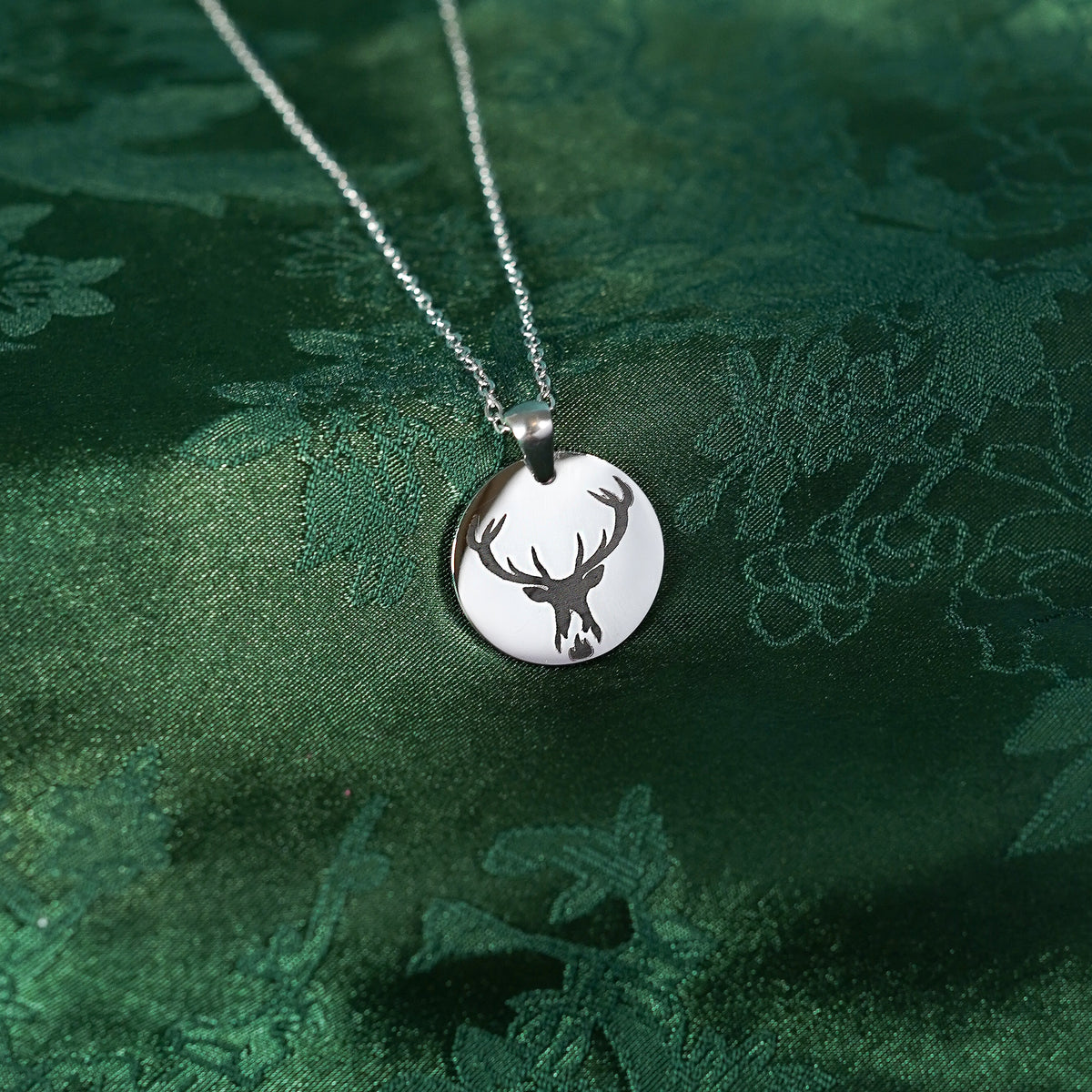 The "Stag & Flame" Circle Necklace