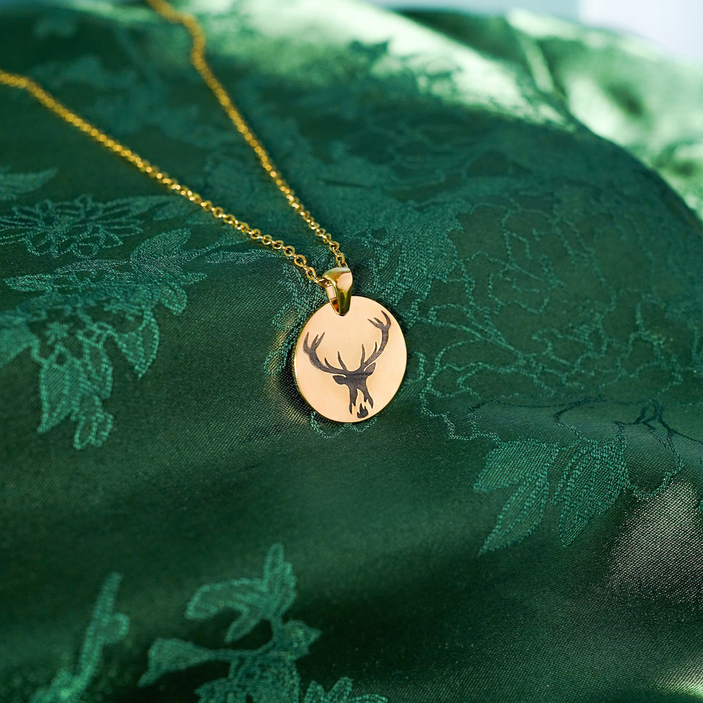 The "Stag & Flame" Circle Necklace
