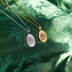 The "Unhinged Bookworm" Oval Necklace