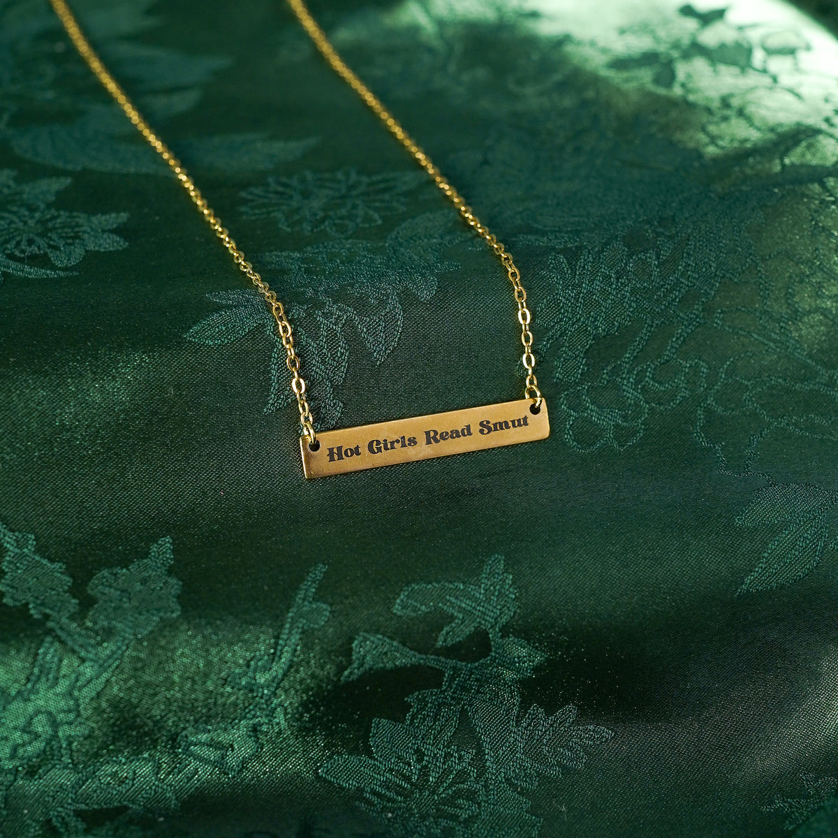 The "Hot Girls Read Smut" Bar Necklace