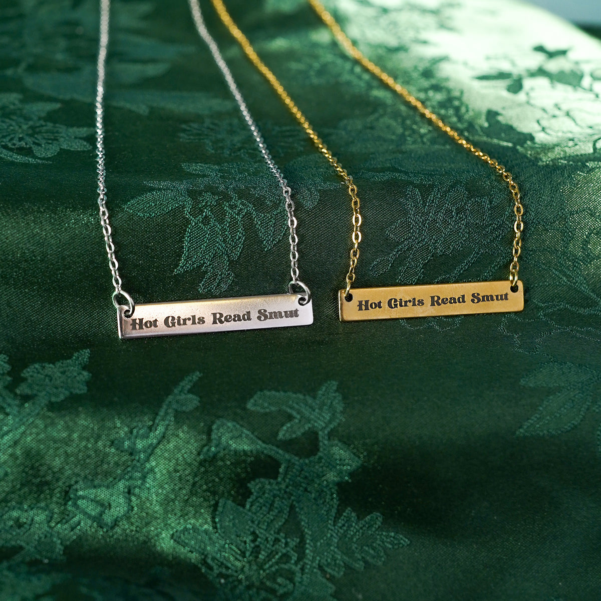 The "Hot Girls Read Smut" Bar Necklace