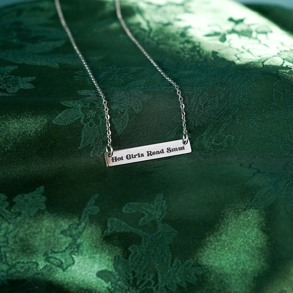 The "Hot Girls Read Smut" Bar Necklace