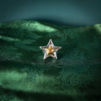 Chunky adjustable star ring on silk