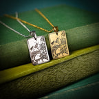 The "City of Starlight" Rectangle Location Necklace