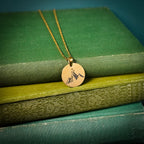 Mountain And Three Stars Circle Necklace