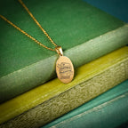 The "Unhinged Bookworm" Oval Necklace