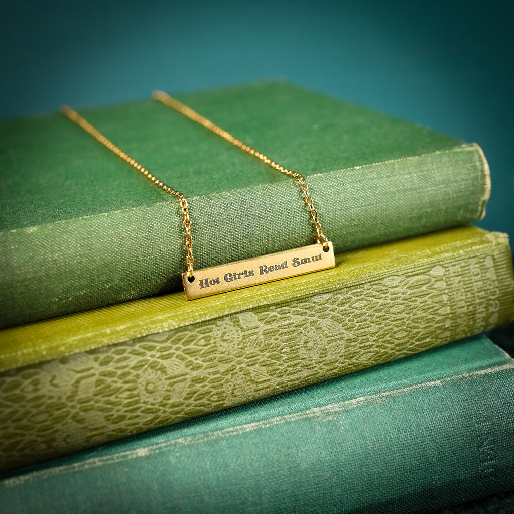 The "Hot Girls Read Smut" Bar Necklace