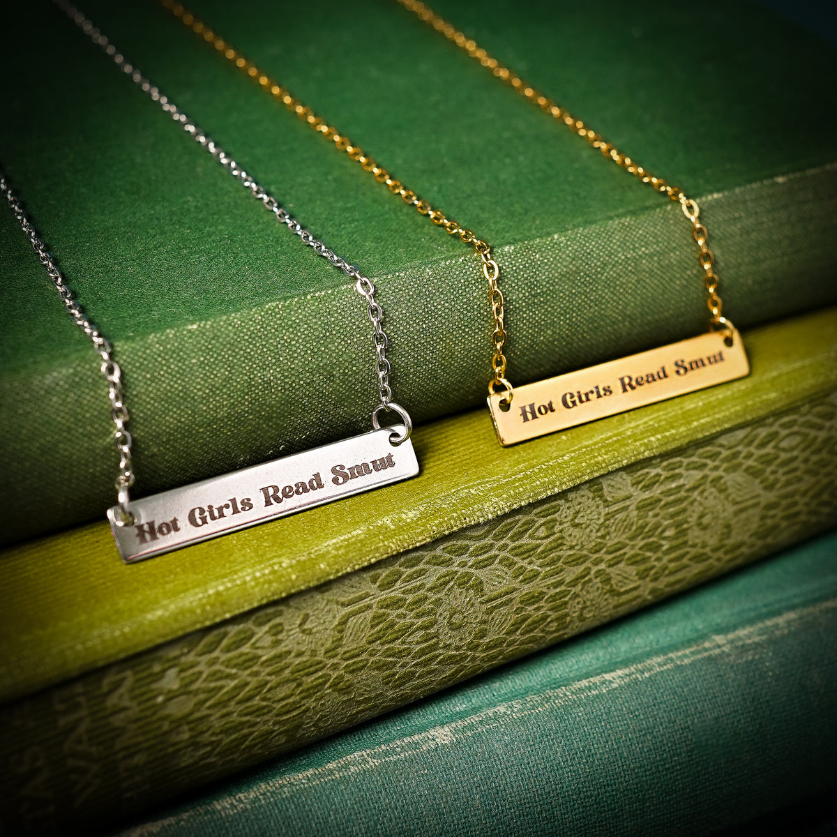 The "Hot Girls Read Smut" Bar Necklace